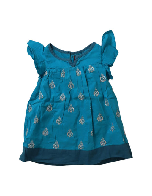 A Blue Sleeveless Tops from Tea in size 6-12M for girl. (Front View)