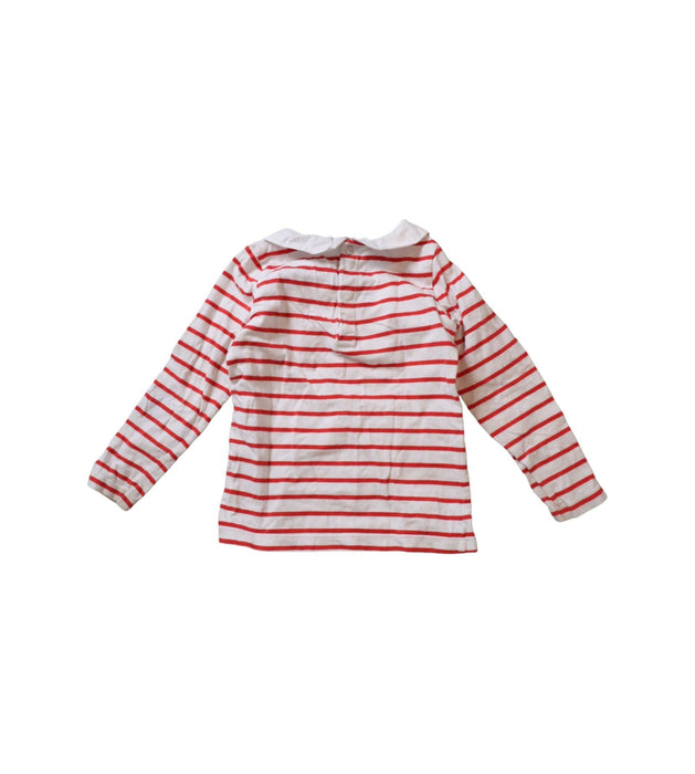 A Red Long Sleeve Tops from Jacadi in size 4T for girl. (Back View)