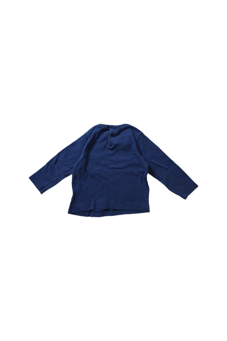 A Navy Long Sleeve Tops from Petit Bateau in size 12-18M for girl. (Back View)