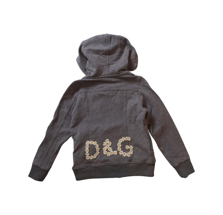 A Grey Zippered Sweatshirts from Dolce & Gabbana in size 4T for boy. (Back View)