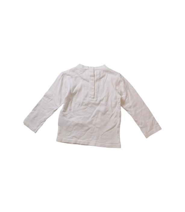 A White Long Sleeve Tops from La Compagnie des Petits in size 18-24M for girl. (Back View)