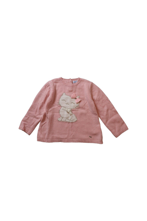 A Pink Knit Sweaters from Mayoral in size 18-24M for girl. (Front View)