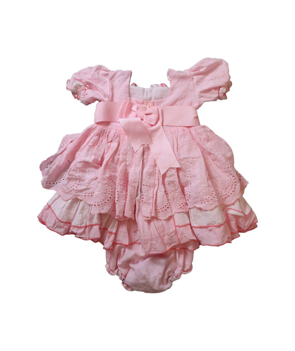 A Pink Dress Sets from La Amapola in size 5T for girl. (Back View)