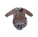 A Brown Shorts Sets from Tutto Piccolo in size 12-18M for girl. (Front View)