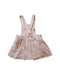 A Pink Overall Dresses from Patachou in size 3T for girl. (Back View)