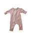 A Pink Long Sleeve Jumpsuits from Huxbaby in size 0-3M for girl. (Front View)