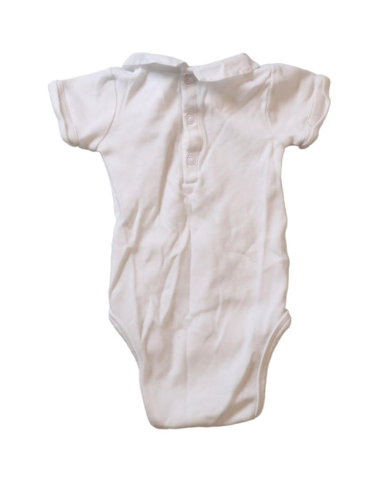 A White Short Sleeve Bodysuits from Jacadi in size 3-6M for girl. (Back View)