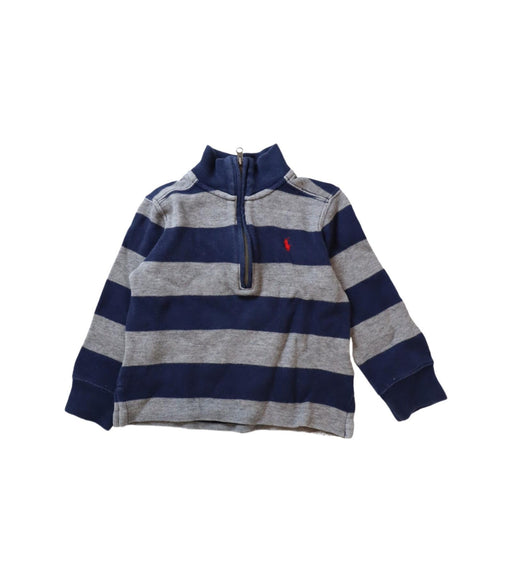 A Navy Zippered Sweatshirts from Polo Ralph Lauren in size 2T for boy. (Front View)