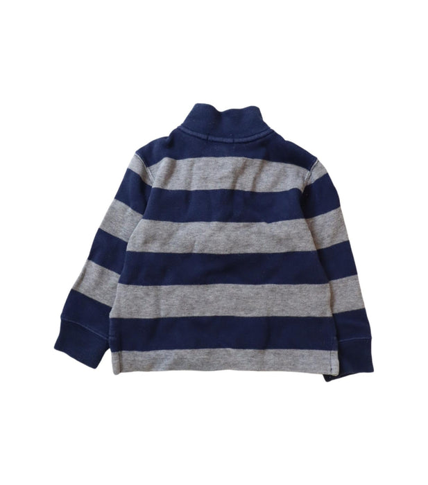 A Navy Zippered Sweatshirts from Polo Ralph Lauren in size 2T for boy. (Back View)