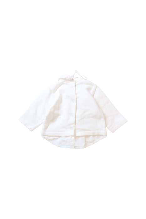 A White Sweatshirts from Chicco in size 0-3M for girl. (Back View)