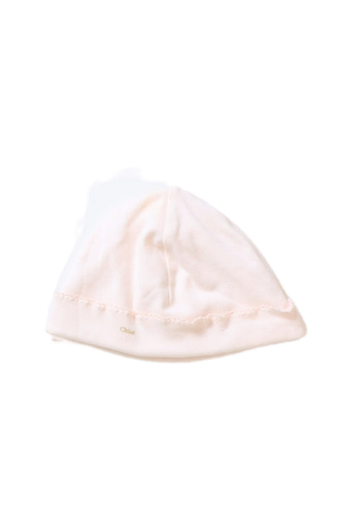 A Pink Beanies from Chloe in size 6-12M for girl. (Front View)