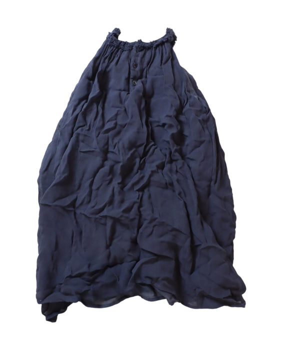 A Blue Sleeveless Dresses from Velveteen in size 4T for girl. (Front View)