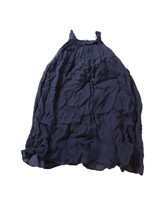 A Blue Sleeveless Dresses from Velveteen in size 4T for girl. (Back View)
