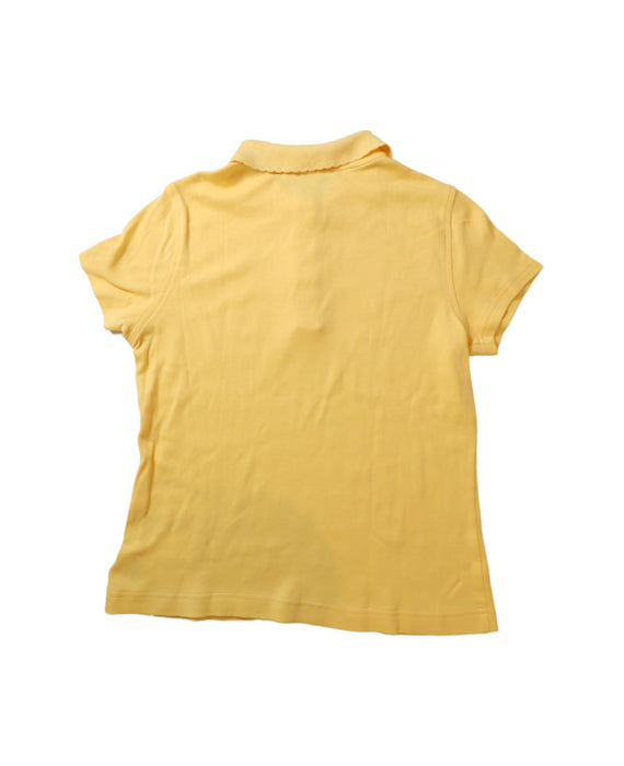 A Yellow Short Sleeve Polos from Brooks Brothers in size 10Y for girl. (Back View)