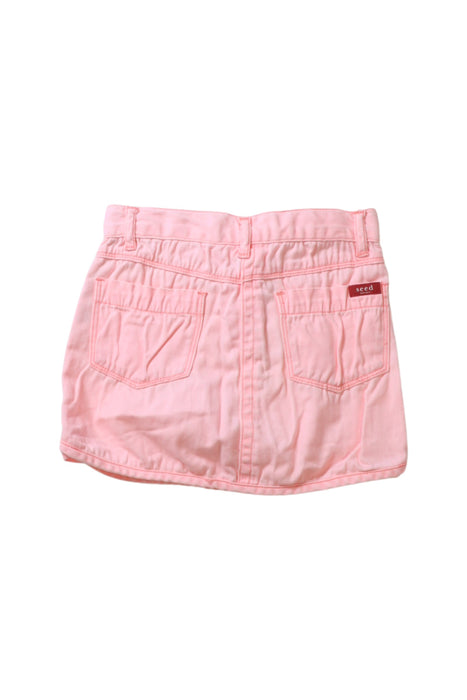 A Pink Short Skirts from Seed in size 6T for girl. (Back View)