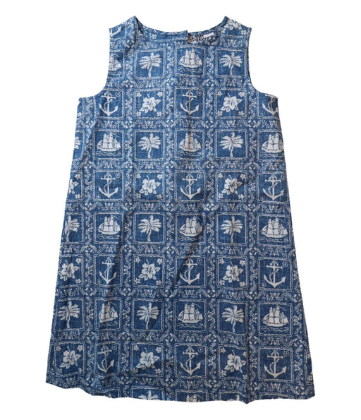 A Blue Sleeveless Dresses from Reyn Spooner in size 8Y for girl. (Front View)