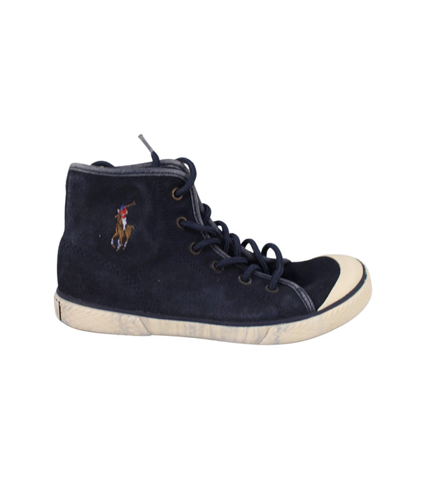 A Navy Sneakers from Polo Ralph Lauren in size 6T for boy. (Back View)