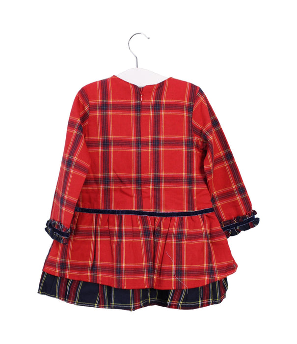 A Red Long Sleeve Dresses from Newness in size 18-24M for girl. (Back View)