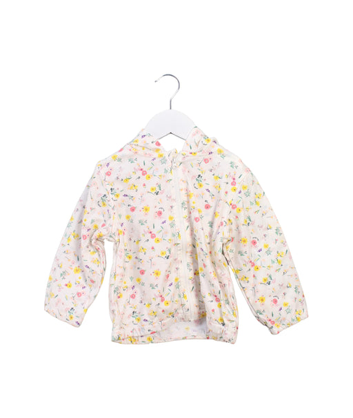 A White Lightweight Jackets from Petit Bateau in size 18-24M for girl. (Front View)