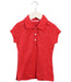 A Red Short Sleeve Polos from Tommy Hilfiger in size 4T for girl. (Front View)