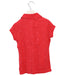 A Red Short Sleeve Polos from Tommy Hilfiger in size 4T for girl. (Back View)