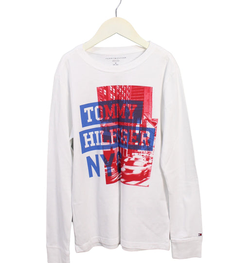 A White Crewneck Sweatshirts from Tommy Hilfiger in size 8Y for boy. (Front View)