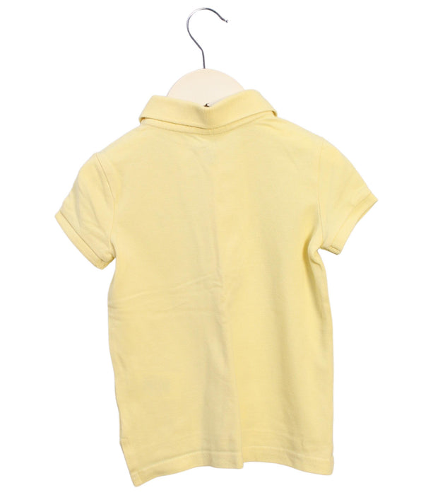 A Yellow Short Sleeve Polos from Polo Ralph Lauren in size 4T for girl. (Back View)