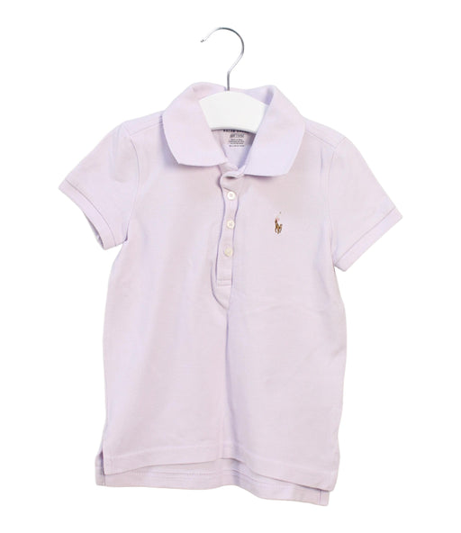 A White Short Sleeve Polos from Polo Ralph Lauren in size 4T for neutral. (Front View)