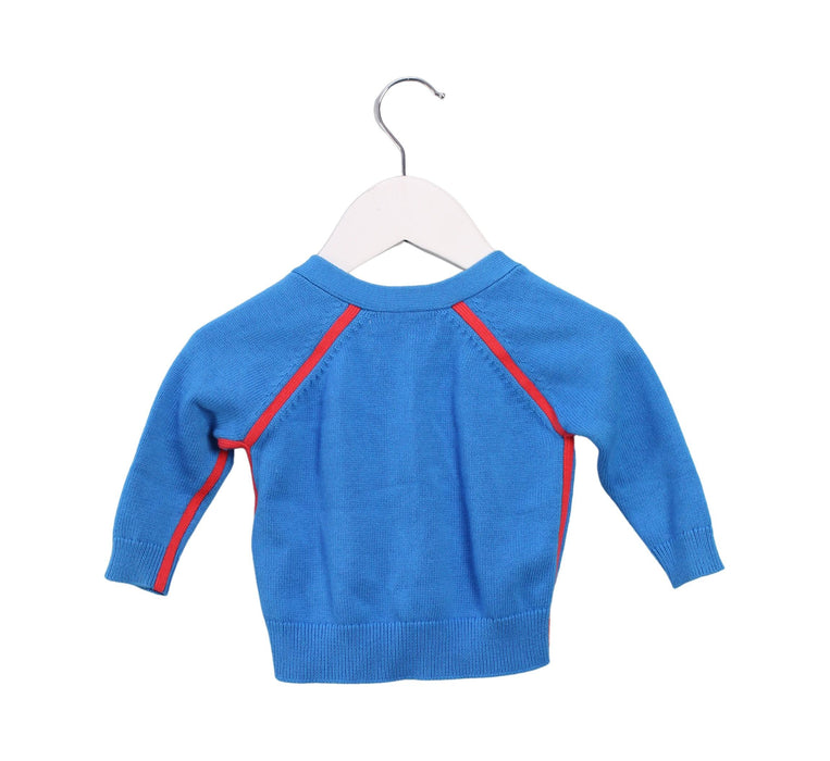 A Blue Cardigans from Burberry in size 3-6M for boy. (Back View)