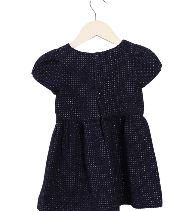 A Blue Short Sleeve Dresses from Jacadi in size 18-24M for girl. (Back View)