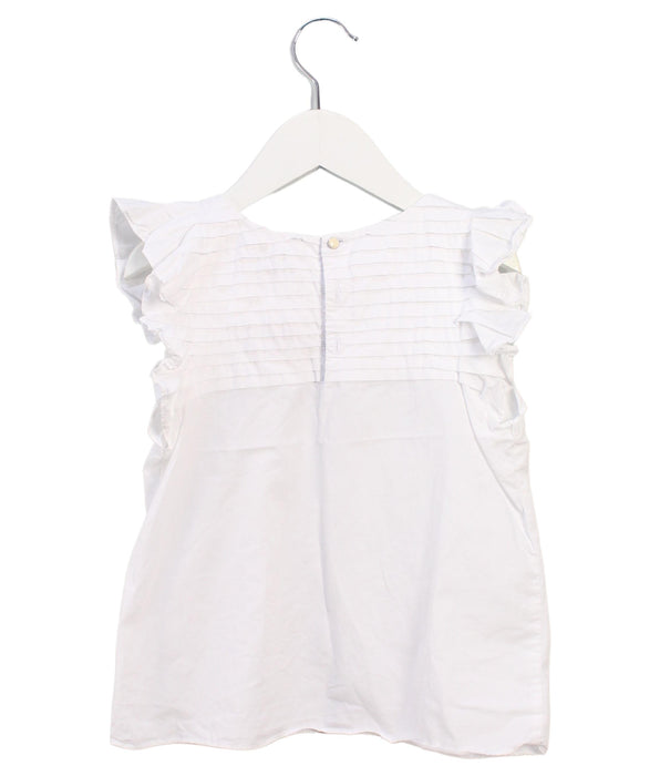 A White Sleeveless Tops from Jacadi in size 6T for girl. (Back View)