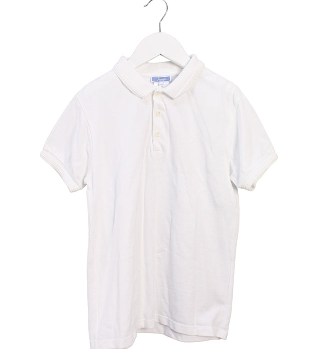 A White Short Sleeve Polos from Jacadi in size 10Y for boy. (Front View)
