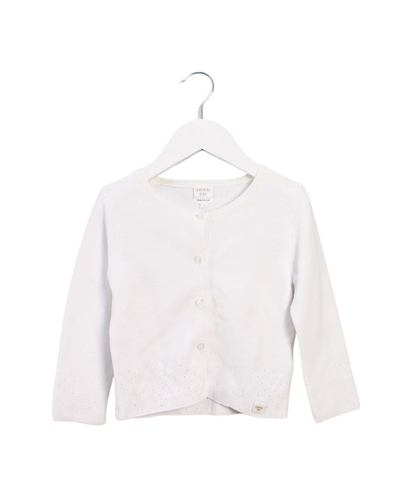 A White Cardigans from Carrément Beau in size 2T for girl. (Front View)