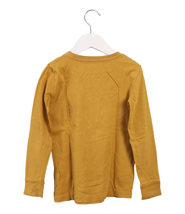 A Yellow Long Sleeve Tops from Crewcuts in size 4T for boy. (Back View)
