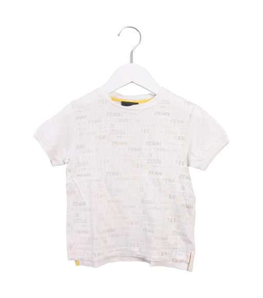 A White Short Sleeve T Shirts from Fendi in size 4T for neutral. (Front View)