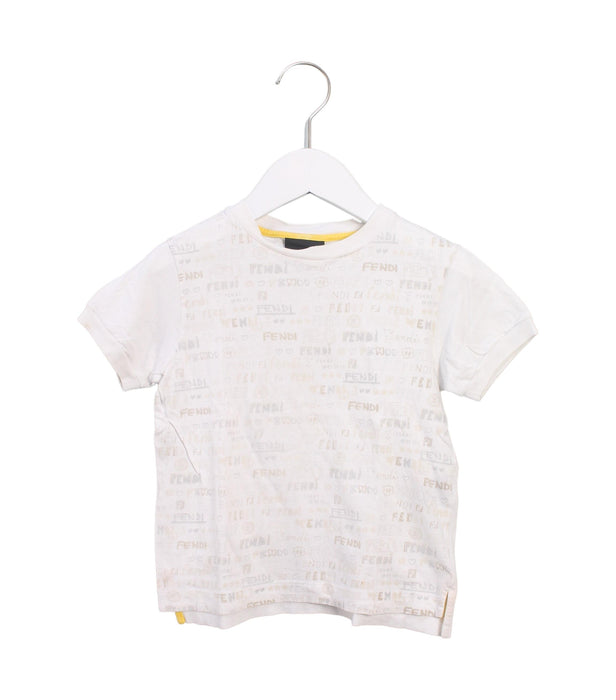 A White Short Sleeve T Shirts from Fendi in size 4T for neutral. (Front View)