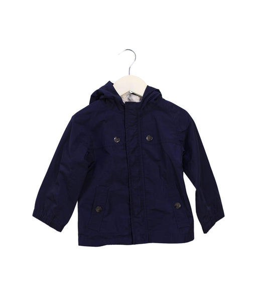 A Black Rain Jackets from Burberry in size 2T for boy. (Front View)