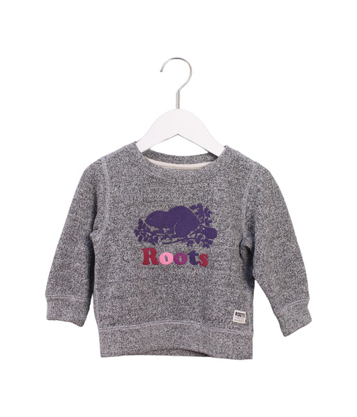 A Grey Sweatshirts from Roots in size 18-24M for boy. (Front View)