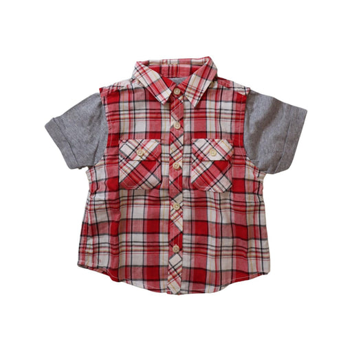 A Red Shirts from Chickeeduck in size 18-24M for boy. (Front View)