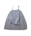 A Blue Sleeveless Dresses from Petit Bateau in size 6T for girl. (Back View)