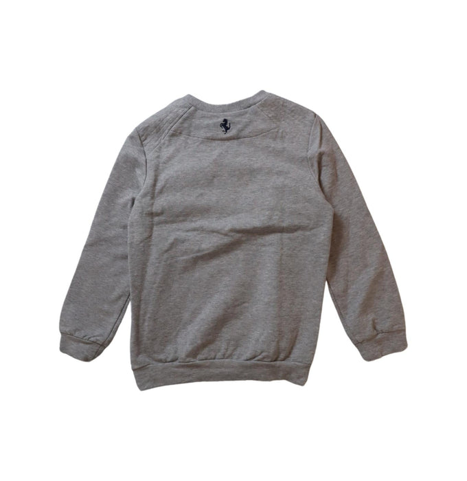 A Grey Crewneck Sweatshirts from Ferrari in size 8Y for boy. (Back View)