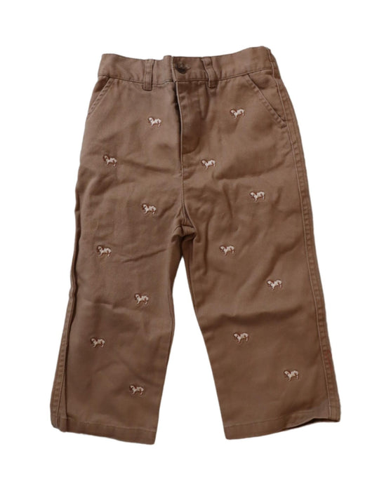 A Brown Casual Pants from Polo Ralph Lauren in size 12-18M for boy. (Front View)