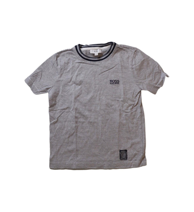 A Black Short Sleeve T Shirts from Boss in size 4T for boy. (Front View)