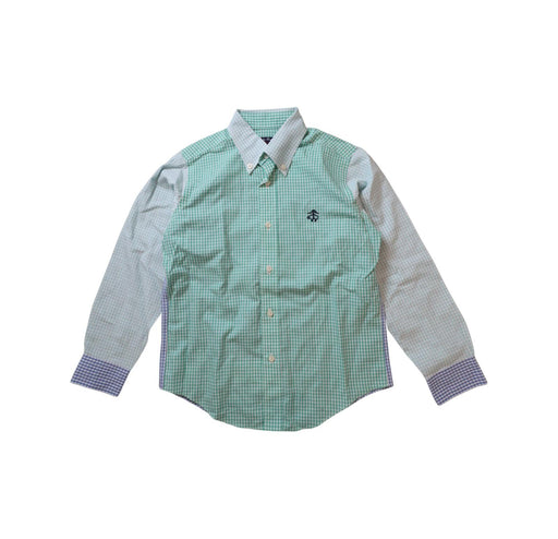 A Green Shirts from Brooks Brothers in size 8Y for boy. (Front View)