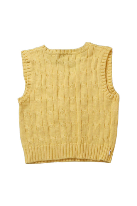 A Yellow Sweater Vests from Ralph Lauren in size 6-12M for boy. (Back View)