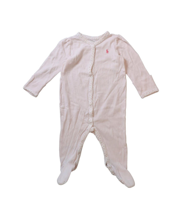 A Pink Onesies from Ralph Lauren in size 0-3M for girl. (Front View)