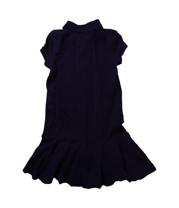 A Navy Short Sleeve Dresses from Tommy Hilfiger in size 7Y for girl. (Back View)