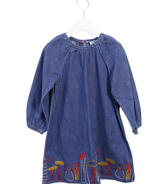 A Blue Long Sleeve Dresses from Stella McCartney in size 5T for girl. (Front View)