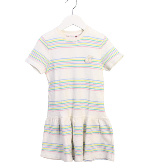 A White Short Sleeve Dresses from Bonpoint in size 4T for girl. (Front View)