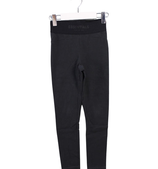 A Black Leggings from Fear of God Essentials in size 6T for girl. (Front View)